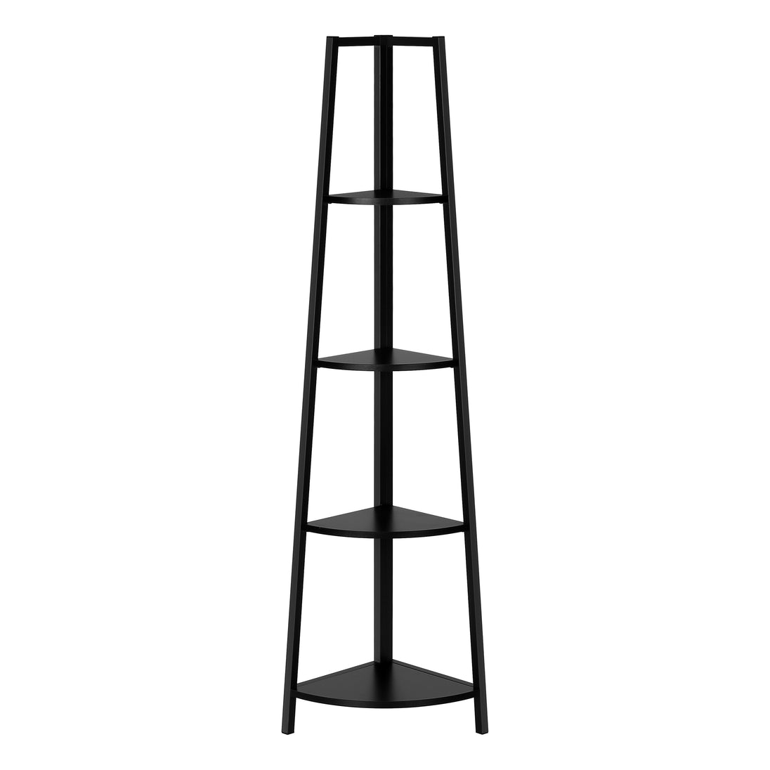 I 3664 Bookcase - 60"H / Black / Black Metal Corner Etagere - Furniture Depot (7881122152696)