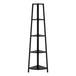 I 3664 Bookcase - 60"H / Black / Black Metal Corner Etagere - Furniture Depot (7881122152696)