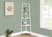 I 3665 Bookcase - 60"H / White / White Metal Corner Etagere - Furniture Depot