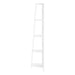 I 3665 Bookcase - 60"H / White / White Metal Corner Etagere - Furniture Depot