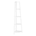 I 3665 Bookcase - 60"H / White / White Metal Corner Etagere - Furniture Depot