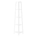 I 3665 Bookcase - 60"H / White / White Metal Corner Etagere - Furniture Depot