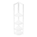 I 3665 Bookcase - 60"H / White / White Metal Corner Etagere - Furniture Depot