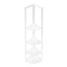 I 3665 Bookcase - 60"H / White / White Metal Corner Etagere - Furniture Depot