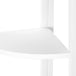 I 3665 Bookcase - 60"H / White / White Metal Corner Etagere - Furniture Depot