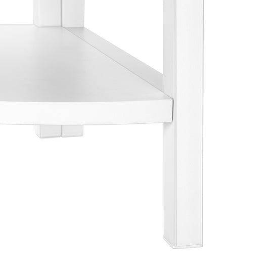 I 3665 Bookcase - 60"H / White / White Metal Corner Etagere - Furniture Depot