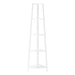 I 3665 Bookcase - 60"H / White / White Metal Corner Etagere - Furniture Depot