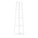 I 3665 Bookcase - 60"H / White / White Metal Corner Etagere - Furniture Depot