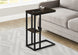 I 3670 Accent Table - 25"H / Espresso / Black Metal - Furniture Depot (7881122218232)