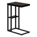 I 3670 Accent Table - 25"H / Espresso / Black Metal - Furniture Depot (7881122218232)