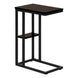 I 3670 Accent Table - 25"H / Espresso / Black Metal - Furniture Depot (7881122218232)