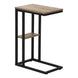 I 3672 Accent Table - 25"H / Dark Taupe / Black Metal - Furniture Depot (7881122283768)