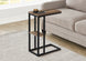 I 3673 Accent Table - 25"H / Brown Reclaimed-Look / Black Metal - Furniture Depot (7881122316536)
