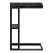 I 3674 Accent Table - 25"H / Black Marble / Black Metal - Furniture Depot