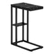 I 3674 Accent Table - 25"H / Black Marble / Black Metal - Furniture Depot
