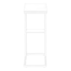 I 3676 Accent Table - 25"H / White / White Metal - Furniture Depot (7881122414840)