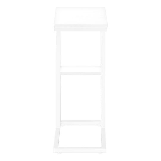 I 3676 Accent Table - 25"H / White / White Metal - Furniture Depot (7881122414840)