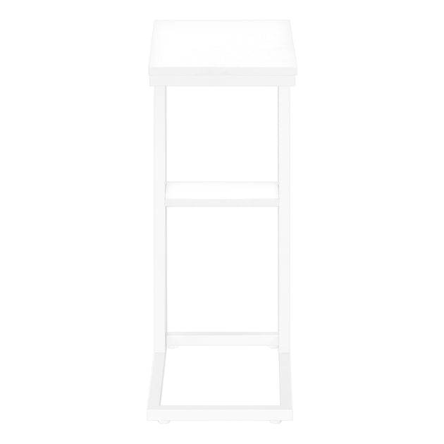I 3676 Accent Table - 25"H / White / White Metal - Furniture Depot (7881122414840)