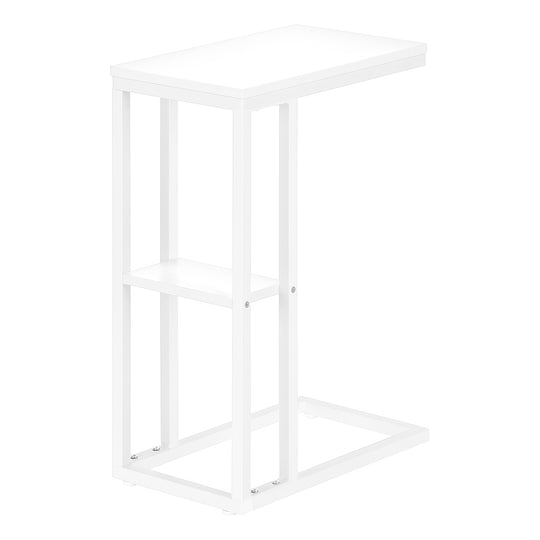 I 3676 Accent Table - 25"H / White / White Metal - Furniture Depot (7881122414840)