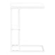 I 3676 Accent Table - 25"H / White / White Metal - Furniture Depot (7881122414840)