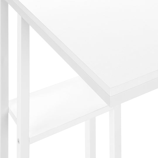 I 3676 Accent Table - 25"H / White / White Metal - Furniture Depot (7881122414840)