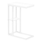 I 3676 Accent Table - 25"H / White / White Metal - Furniture Depot (7881122414840)