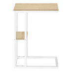 I 3677 Accent Table - 25"H / Natural / White Metal - Furniture Depot