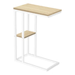 I 3677 Accent Table - 25"H / Natural / White Metal - Furniture Depot