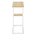 I 3677 Accent Table - 25"H / Natural / White Metal - Furniture Depot