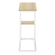 I 3677 Accent Table - 25"H / Natural / White Metal - Furniture Depot
