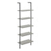 I 3681 Bookcase - 72"H Ladder Grey / Black Metal - Furniture Depot (7881122578680)