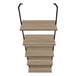 I 3682 Bookcase - 72"H Ladder Dark Taupe / Black Metal - Furniture Depot (7881122709752)