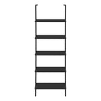 I 3683 Bookcase - 72"H Ladder Black / Black Metal - Furniture Depot