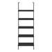 I 3683 Bookcase - 72"H Ladder Black / Black Metal - Furniture Depot