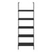 I 3683 Bookcase - 72"H Ladder Black / Black Metal - Furniture Depot