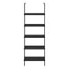 I 3683 Bookcase - 72"H Ladder Black / Black Metal - Furniture Depot