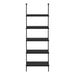 I 3683 Bookcase - 72"H Ladder Black / Black Metal - Furniture Depot