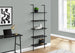 I 3684 Bookcase - 72"H Ladder Black Marble / Black Metal - Furniture Depot (7881122775288)