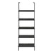 I 3684 Bookcase - 72"H Ladder Black Marble / Black Metal - Furniture Depot (7881122775288)