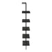 I 3684 Bookcase - 72"H Ladder Black Marble / Black Metal - Furniture Depot (7881122775288)