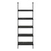 I 3684 Bookcase - 72"H Ladder Black Marble / Black Metal - Furniture Depot (7881122775288)