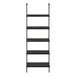 I 3684 Bookcase - 72"H Ladder Black Marble / Black Metal - Furniture Depot (7881122775288)