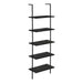 I 3684 Bookcase - 72"H Ladder Black Marble / Black Metal - Furniture Depot (7881122775288)