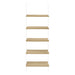 I 3686 Bookcase - 72"H Ladder Natural / White Metal - Furniture Depot