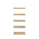 I 3686 Bookcase - 72"H Ladder Natural / White Metal - Furniture Depot