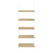 I 3686 Bookcase - 72"H Ladder Natural / White Metal - Furniture Depot