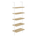 I 3686 Bookcase - 72"H Ladder Natural / White Metal - Furniture Depot