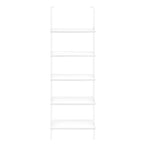 I 3687 Bookcase - 72"H Ladder White / White Metal - Furniture Depot (7881122971896)