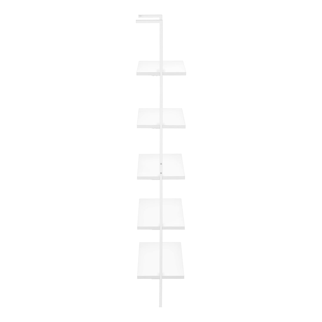 I 3687 Bookcase - 72"H Ladder White / White Metal - Furniture Depot (7881122971896)