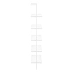 I 3687 Bookcase - 72"H Ladder White / White Metal - Furniture Depot (7881122971896)
